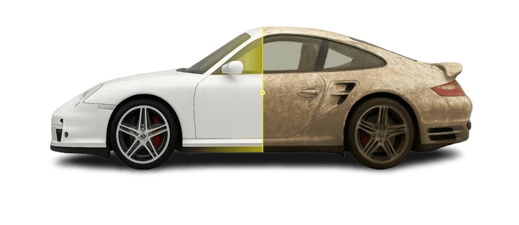 Clean and dirty car comparison